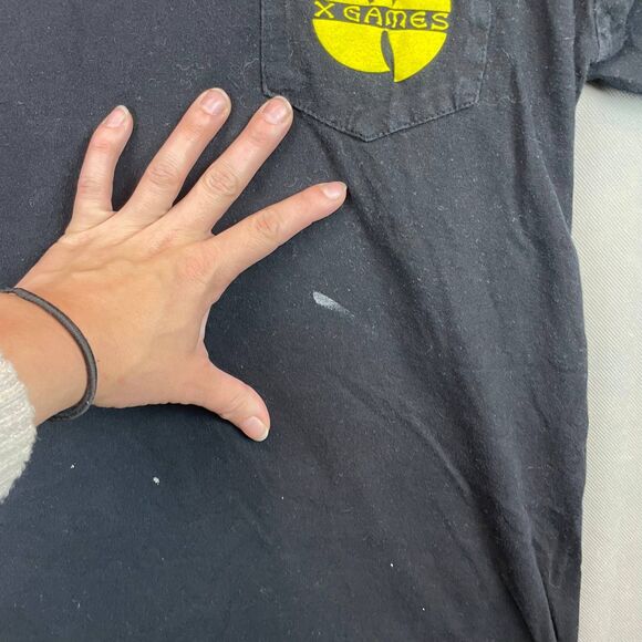 Next Level X-Games Men M Black T-Shirt Wu-Tang Logo Protect Ya Deck Short Sleeve - Picture 2 of 15